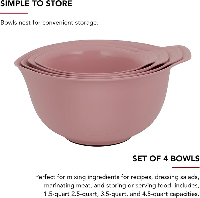 KitchenAid Universal Nesting Plastic Mixing Bowls, 1.5 quart, 2.5 quart - Image 3