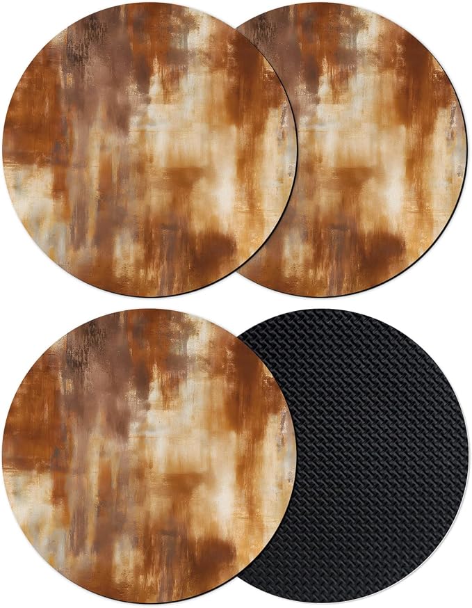 Burnt Orange Coasters Set of 4, Absorbent Coasters by Unknown