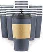 Disposable Coffee Cups With Lids - 16 oz To Go Coffee Cups With Sleeves and by Glowcoast