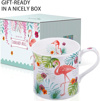 Flamingo Coffee Mug, 12oz New Bone China Tea Mug, Birthday & Summer Gift - Image 5
