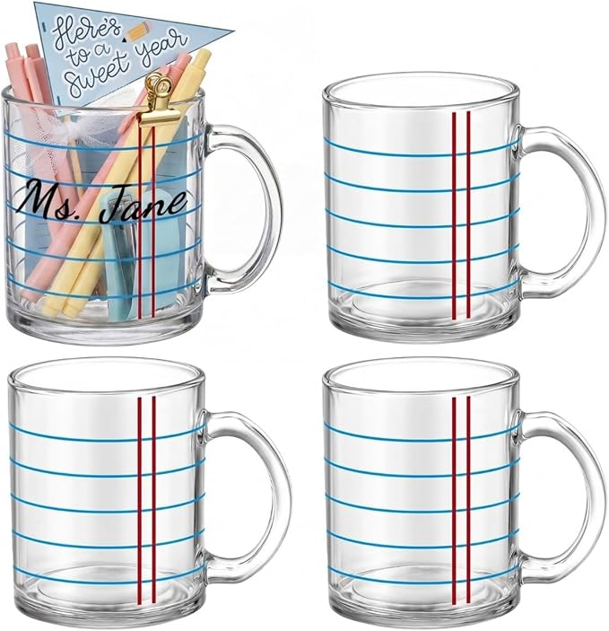 Tioncy 4 Pcs Teacher Coffee Mugs Back to School Teacher Appreciation Gifts | 12 by Tioncy