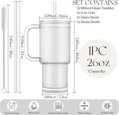 KEMORELA Large 26oz Clear Glass Mug - Image 3