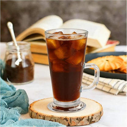 6 Pack Tall Irish Coffee Mugs - 9oz Irish Coffee Glasses - Clear Mugs - Image 6