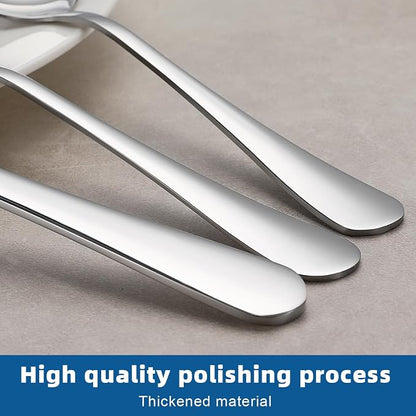 49 Pcs Silverware Set with Organizer, Stainless Steel Flatware Cutlery Set - Image 7