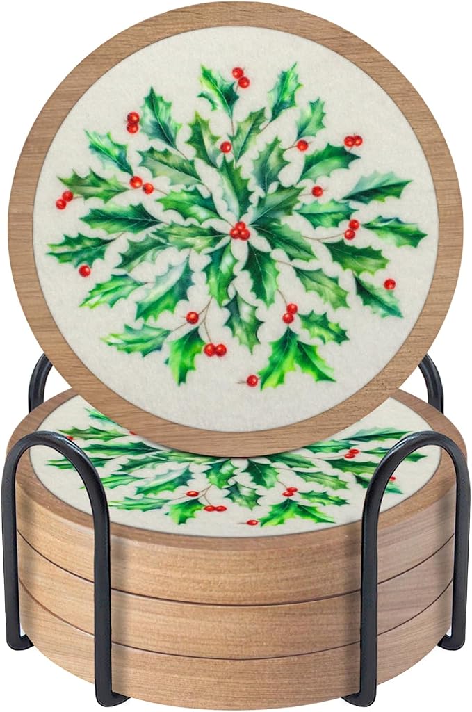 Christmas Coasters Set of 4 by Unknown