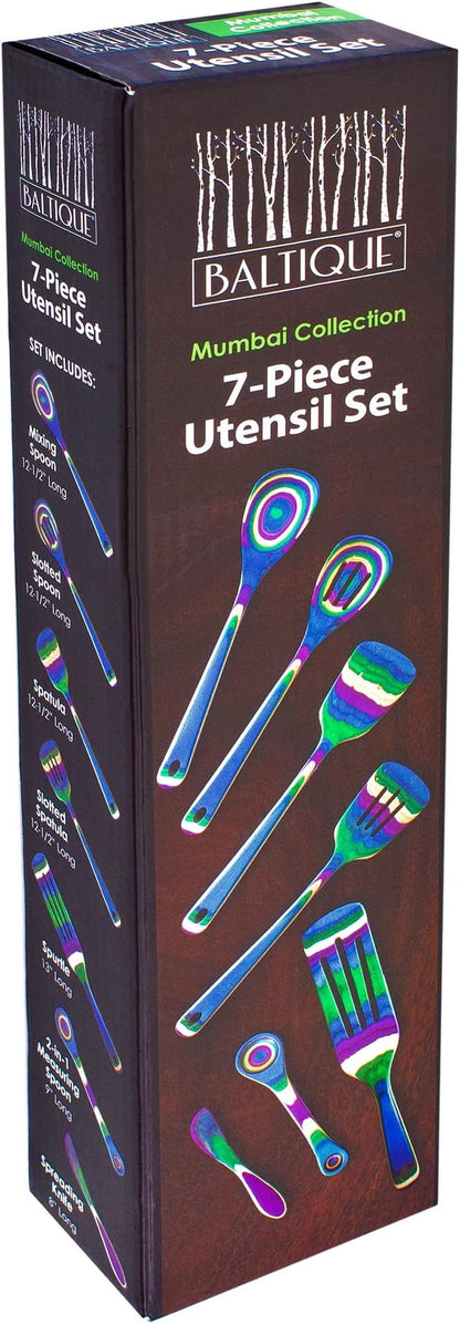 Baltique Mumbai Collection 7 Piece Cooking Utensil Set, Safe - Image 7