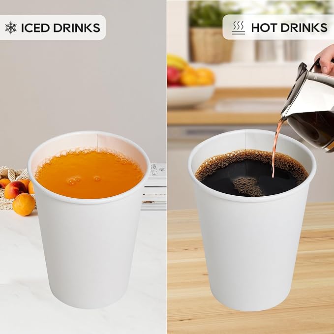 JOLLY PARTY 16 oz Paper Coffee Cups, Disposable Paper Cup - Image 6