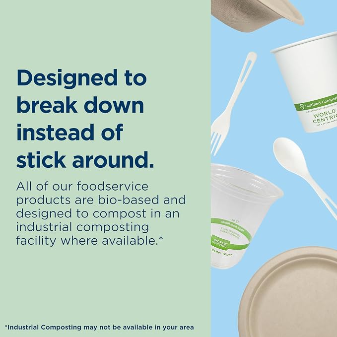 World Centric Compostable Paper Bowls, 11.5 Oz | Made from Unbleached Plant - Image 4