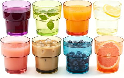14 oz Plastic Stackable Drinking Tumblers, Dishwasher Safe, Durable - Image 5