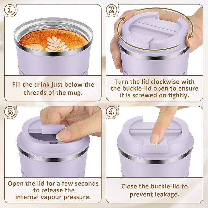 KETIEE Travel Mug 12oz: Insulated Coffee Mug - Image 9