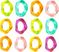 Epoxy Resin Spring Napkin Rings, 2.5x2.5x0.5 in. each, floral pastel design by CLEENTABLE
