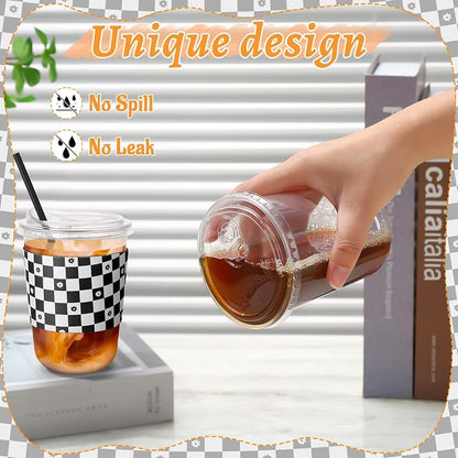 50 Sets 16 Oz Clear Plastic Coffee Cups - Image 4