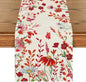 Artoid Mode Orange Daisy Flowers Floral Leaves Summer Table Runner, Spring by ArtoidMode