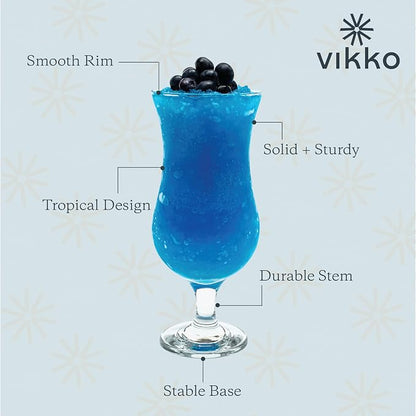 Vikko Hurricane Glasses, 13.25 Ounce Cocktails Glasses Set, Durable Dishwasher - Image 3