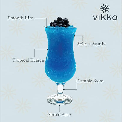 Vikko Hurricane Glasses, 15.5 Ounce Cocktails Glasses Set, Durable Dishwasher - Image 3