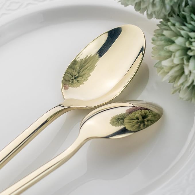 Alata Potter Champagne Gold 20-Piece Forged Silverware Set, Service - Image 8