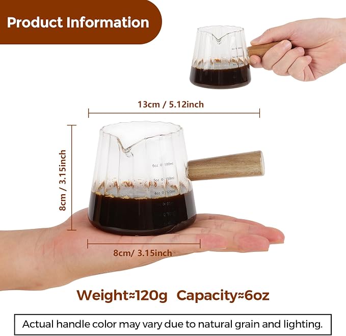 YARRAMATE 6oz Glass Espresso Measuring Cups, 2 Pack - Image 2