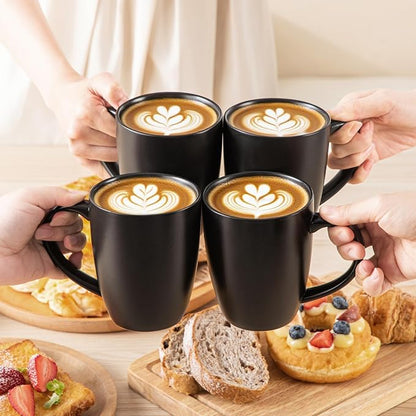 vancasso PLAYA Ceramic Coffee Mug Set of 6, 16 Oz Tea Cups - Image 6