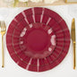 Efavormart 10 Pack | Burgundy 6" Round Plastic Dessert Salad Plates, Disposable by efavormart