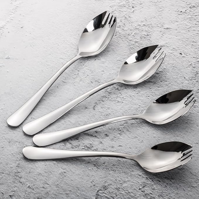 Alata Sporks, 7.4 Inches Long Handle Salad Forks - Image 3