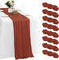 8 Pack Terracotta Cheesecloth Table Runners 20x120 Inch Gauze Table Runner by Yorcari