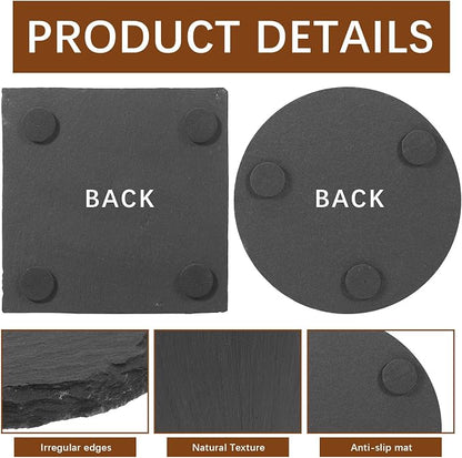 24pcs Slate Coasters, Hand Painted DIY, Scratch Resistant Bottom - Image 3