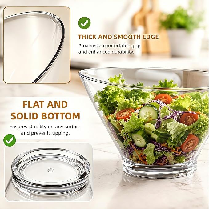 Covzoe 108 Oz Large Acrylic Serving Bowl - Image 3