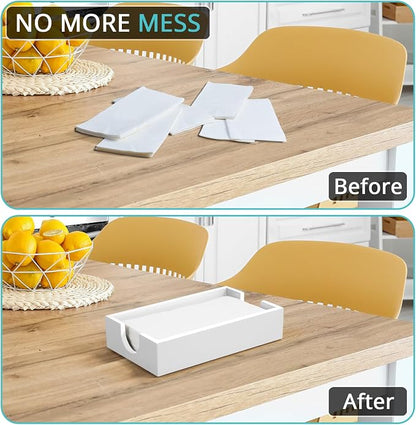 Napkin Holder for Bathroom, Wooden Guest Towel Holder Tray for Bathroom - Image 4