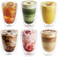 JS Gourmet Double Wall Glass Coffee Mugs Set of 6, 12oz/350ml Borosilicate by Unknown