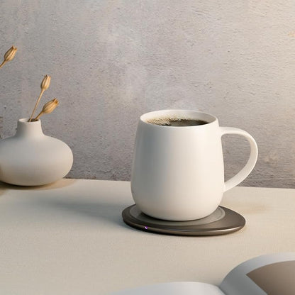Ui 3 Self-Heating Mug Set – Jasmine White | 12 fl oz / 355 mL Ceramic Coffee & - Image 3