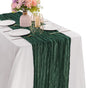 Dark Green 10FT Cheesecloth Table Runner Boho Gauze Fabric Table Runner Rustic by JALANCY