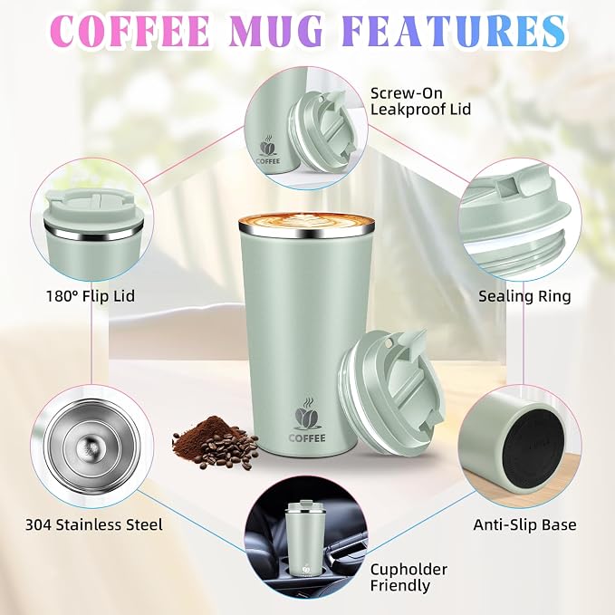 17oz Insulated Travel Coffee Mug - Image 7