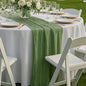 10FT Sage Green Cheesecloth Table Runner – 120 Inch Gauze Table Decor by HQ-SITE