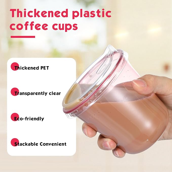 Baderke 50 Pcs Round Bottom Plastic Cups - Image 3