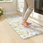 KIMODE Anti Fatigue Mats for Kitchen Floor, 20"x39" White Floral Kitchen Rug, Cushioned Kitchen Floor Mat Non Slip, Memory Foam Standing Mat for Sink Laundry Office Desk
