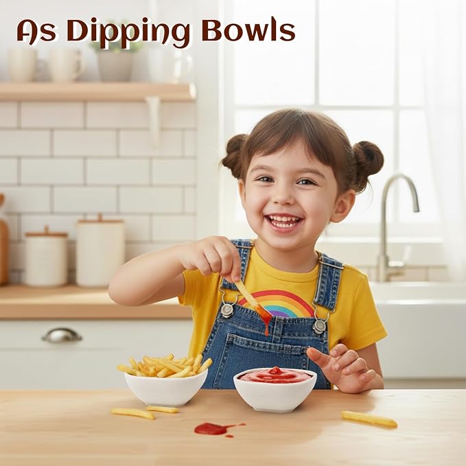 5 OZ Sauce Bowls, Unbreakable Plastic Ramekins, Dishwasher Safe Wheat Straw - Image 6