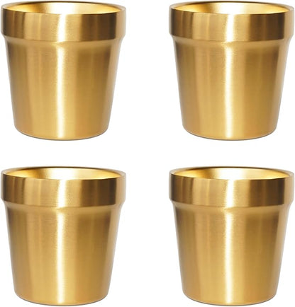 Youda 4-Pack 6oz Double Wall Insulated Stainless Steel Cups by Youda