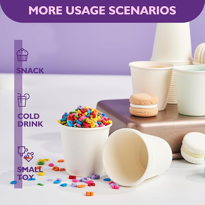 3 oz Disposable Paper Cups, Mouthwash Cups, Small Coffee Cups - Image 6