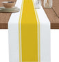 Yellow Table Runners 72 inches Long, Modern Stripes Table Runner Farmhouse by Futuregrace