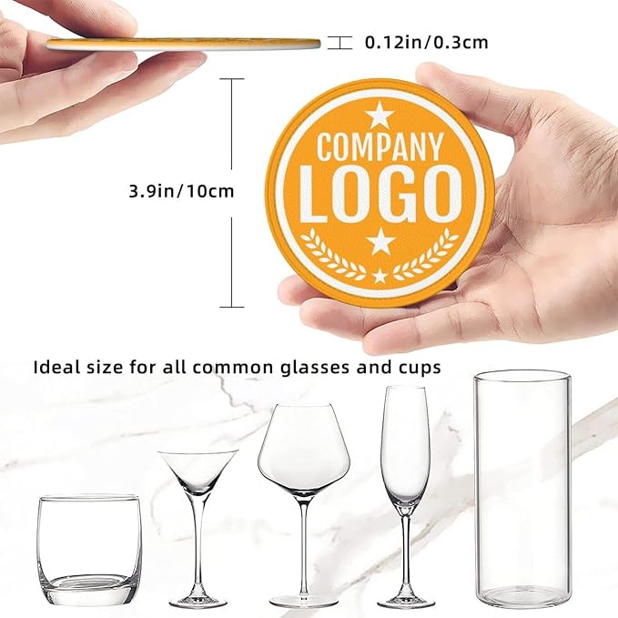 Custom Leather Coasters with Logo - Image 8