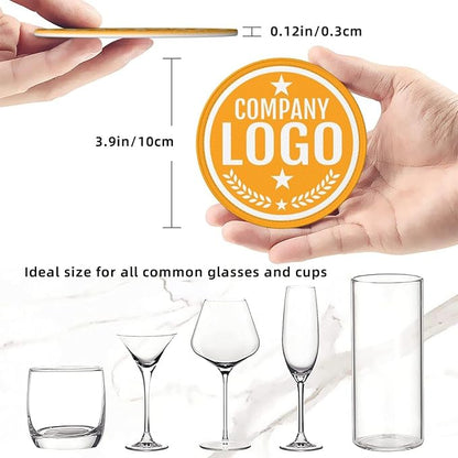 Custom Leather Coasters with Logo - Image 8
