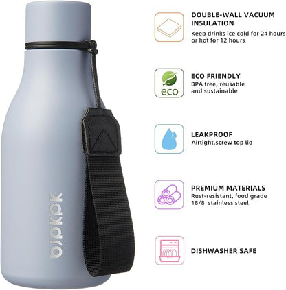 BJPKPK 12oz Insulated Water Bottle, Stainless Steel Bottle - Image 2