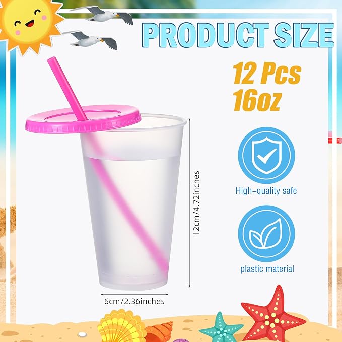 Mifoci 12 Pcs Plastic Tumbler - Image 2