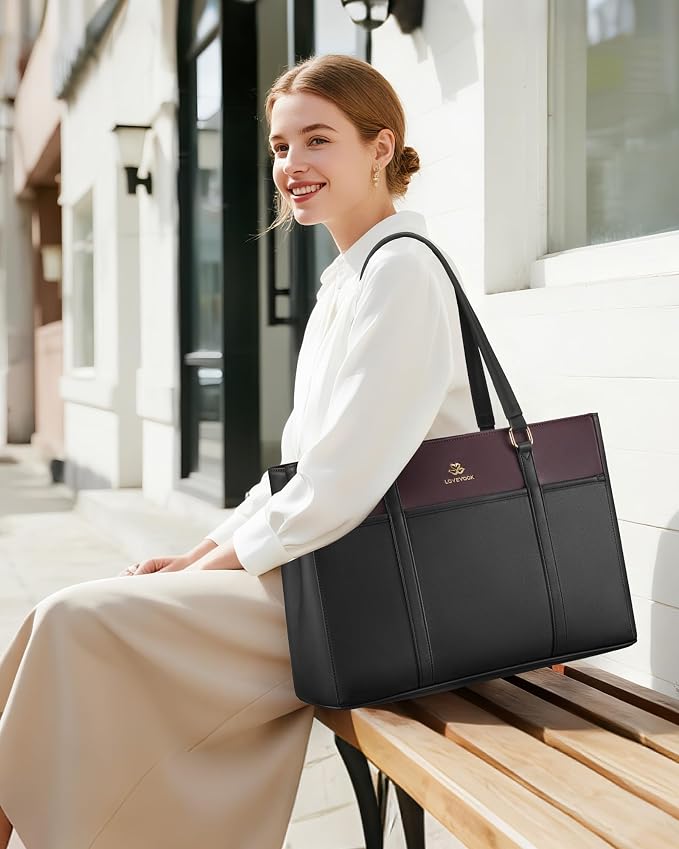 LOVEVOOK Lunch Bag for Women, Work Laptop Tote Bag - Image 2