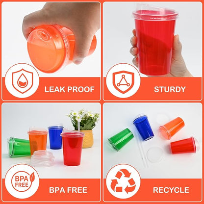 L LIKED 40 Pack 12oz Kids Cups, Spill Proof Party Cups - Image 3