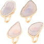 Gold Napkin Rings Set of 4, Natural Agate Slice | Dinner Table Decor by Kindoodos