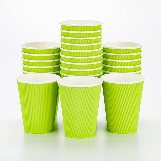 Restaurantware-12 Ounce Disposable Coffee Cups, 500 Ripple Wall Hot Cups by Restaurantware