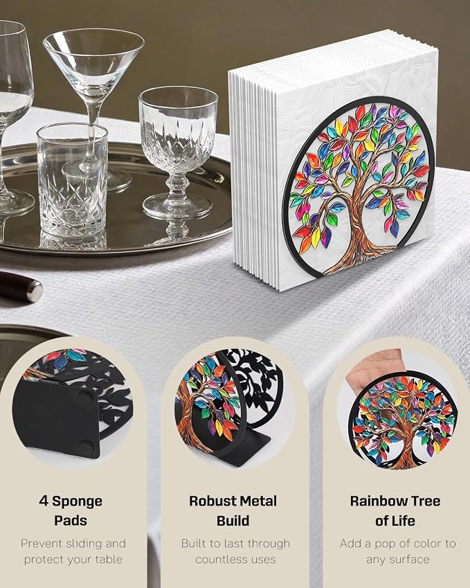 Uniclife Metal Napkin Holder for Table Standing Napkin Dispenser|Luncheon & - Image 4