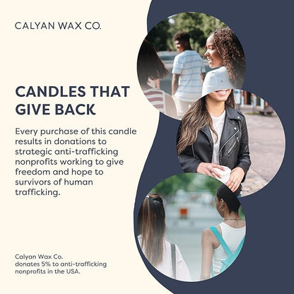 Calyan Wax Co. Apples & Maple Bourbon 3 Wick Scented Candle - 43 Hour Burn - Luxury 3 Wick Soy Candles - Non Toxic Soy Wax Candles - Long Lasting Large Glass Jar Candle for Home - 14.9oz