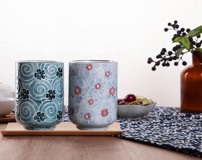 WHJY 10oz Transitional Chinese/Japanese style Handle-less Ceramic Tea cups - Image 5